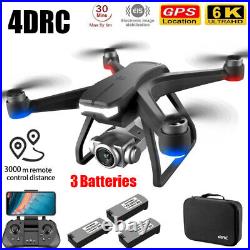 4DRC F11 GPS 5G WIFI FPV Drone 6K Dual HD Camera Brushless Quadcopter 3 Battery