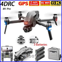 4DRC M1 Pro GPS WIFI FPV Drone 6K HD Dual Camera RC Quadcopter +3 Batteries