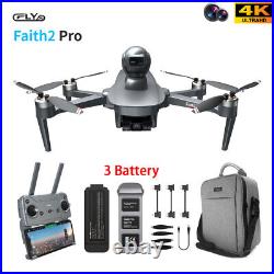 Faith2 Pro GPS RC Drone, 3-Axis Gimbal 4K HD Camera Obstacle Avoidance 3 Battery