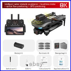 GPS Professional Drone 5G WiFi FPV 8K Dual Camera Quadcopter Obstacle Avoidance