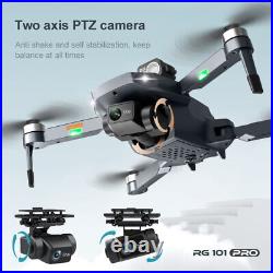 RG101 Pro RC Drone GPS 5G WIFI FPV 2-axis Gimbal 8K HD Dual Camera + 2 Battery